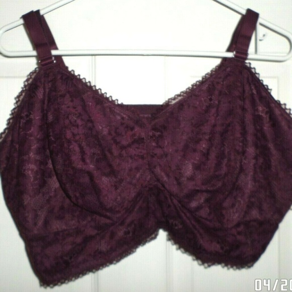 Ava & Viv Other - Ava&Viv Longline Bralette Lace Purple No wire